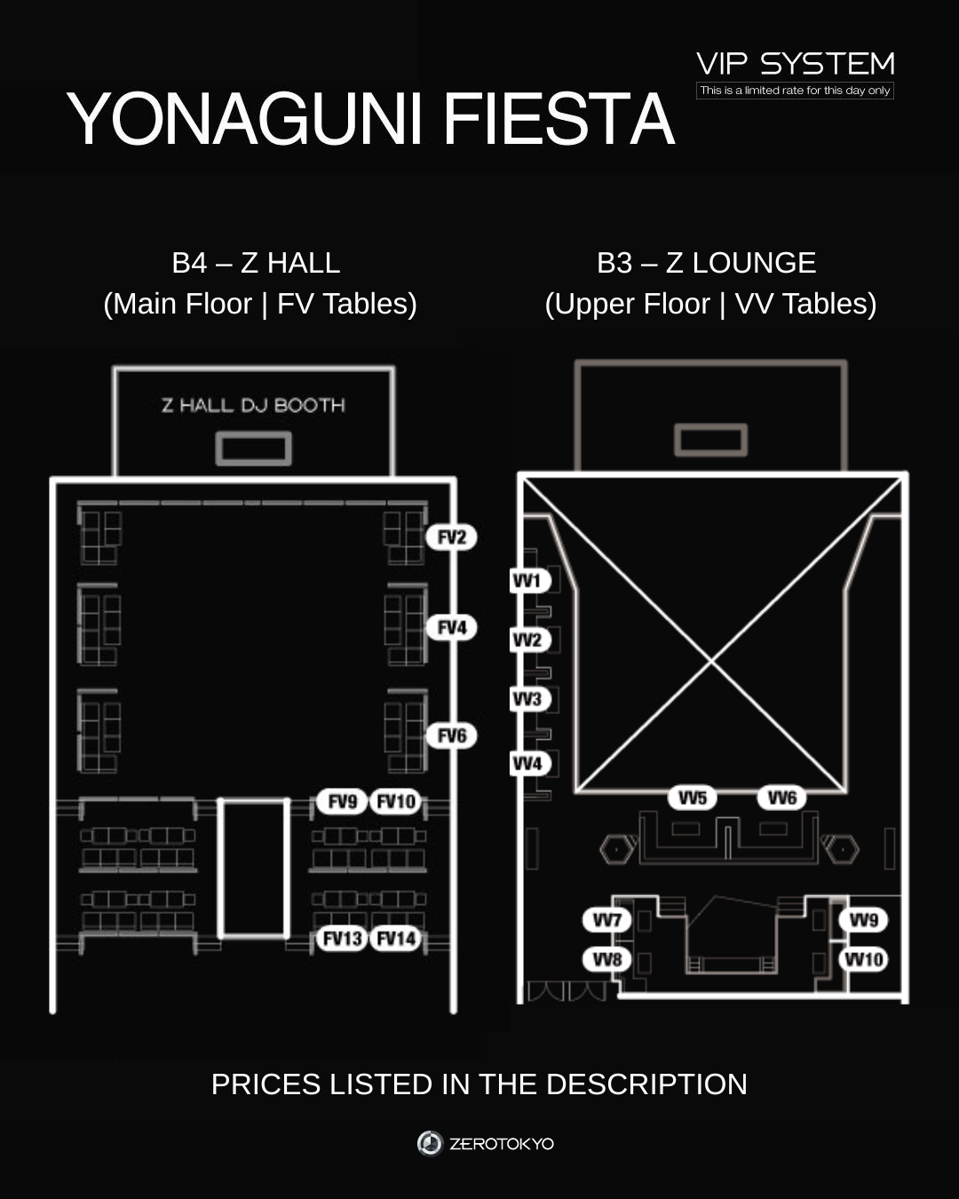 VIP - Tokyo - Saturday, April 4th - ZEROTOKYO