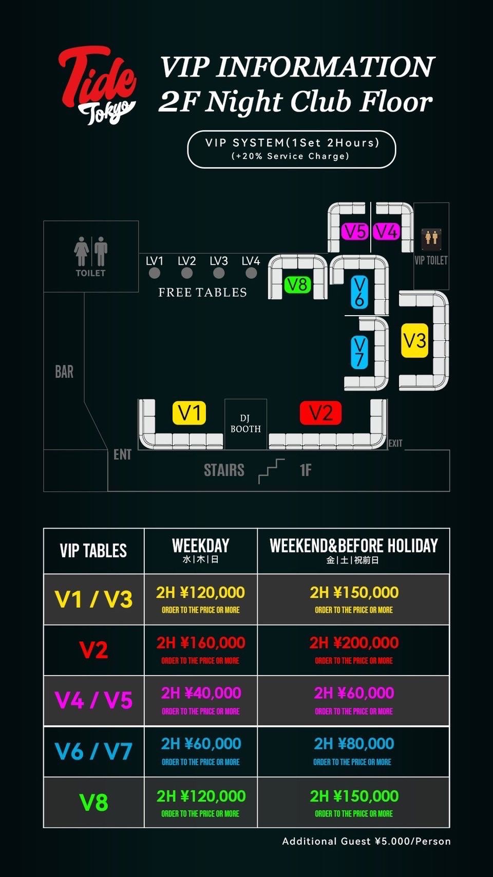 VIP Reservation - Tokyo - Saturday, September 19th - Tide Tokyo - Yonaguni Fiesta