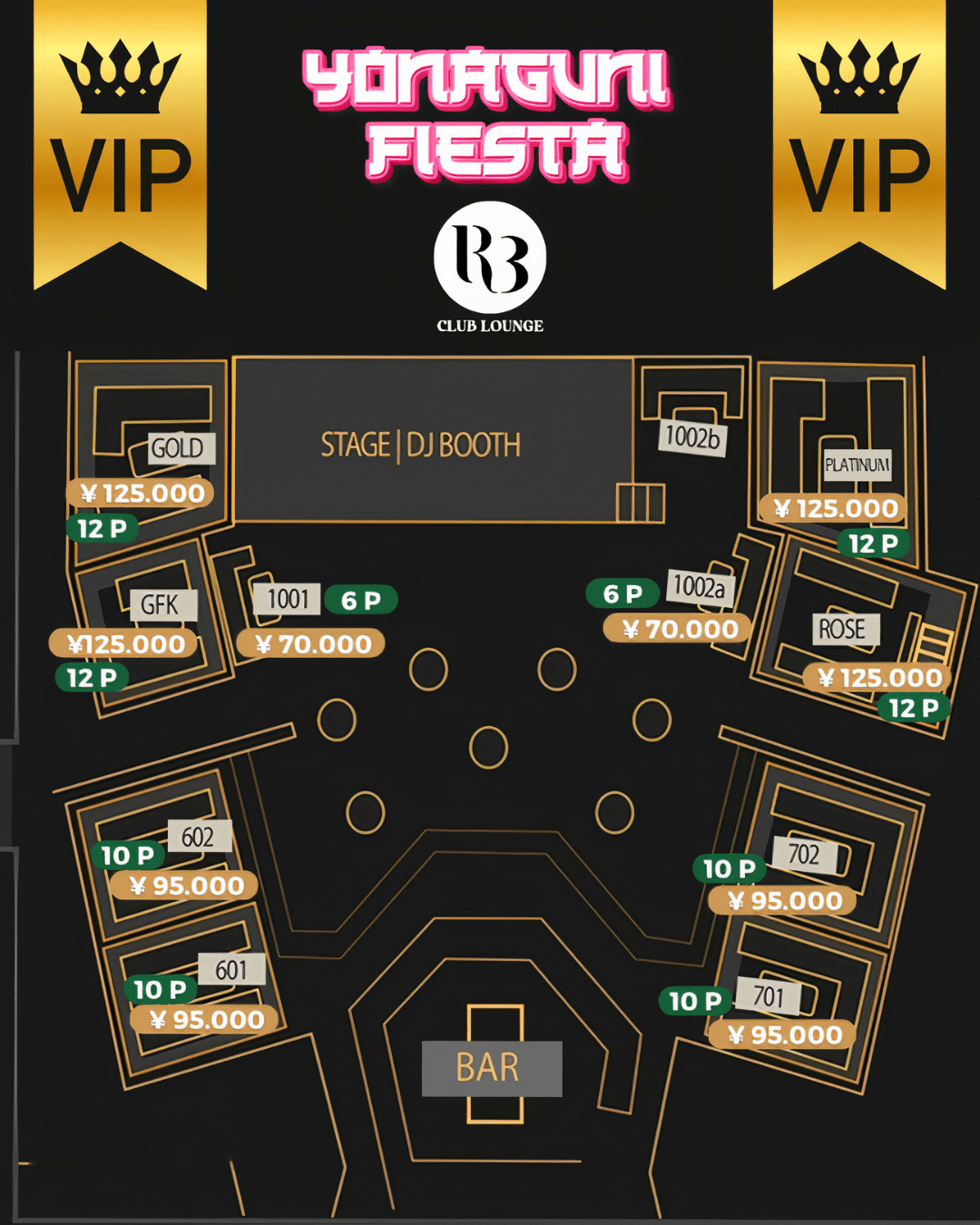 VIP - Tokyo - Saturday, March 7th - R3 Club Lounge - Yonaguni Fiesta